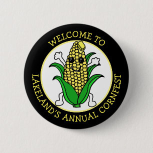 Welcome to Cornfest Personalised   6 Cm Round Badge