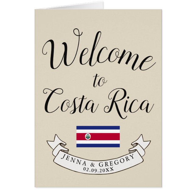 Welcome to Costa Rica | Destination Wedding Custom (Front)