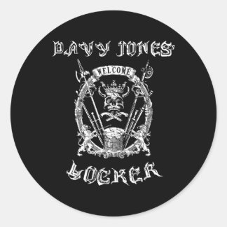 Welcome To Davy Jones Locker Pirate Bottom Of The  Classic Round Sticker