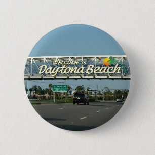 Welcome to Daytona Beach 6 Cm Round Badge
