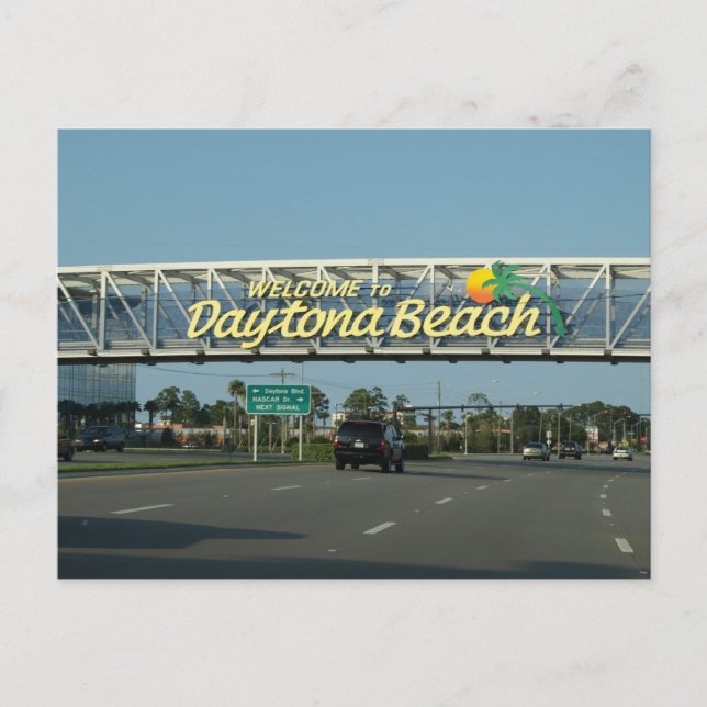 Welcome To Daytona Beach Florida Postcard (Front)