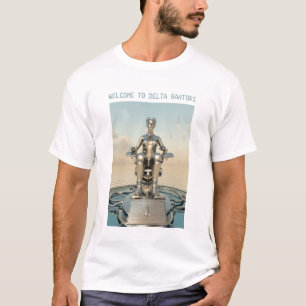 Welcome to Delta Santori. Futuristic spaceport T-Shirt