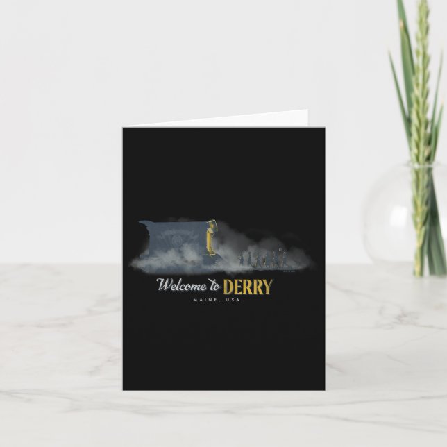 Welcome To Derry Maine Usa Pennywises Caravan  Card (Front)