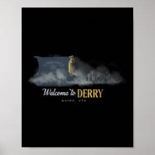 Welcome To Derry Maine Usa Pennywises Caravan  Poster