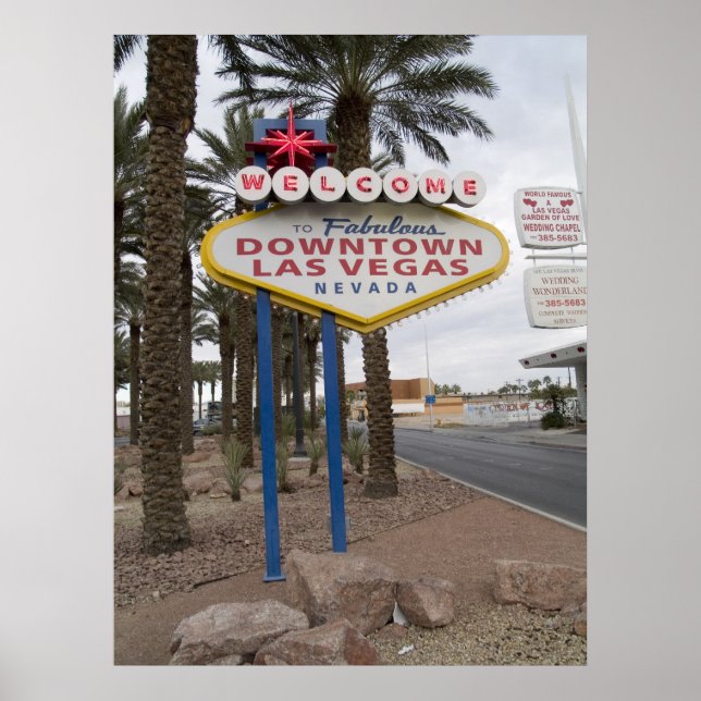 Welcome to Downtown Las Vegas Poster Print (Front)