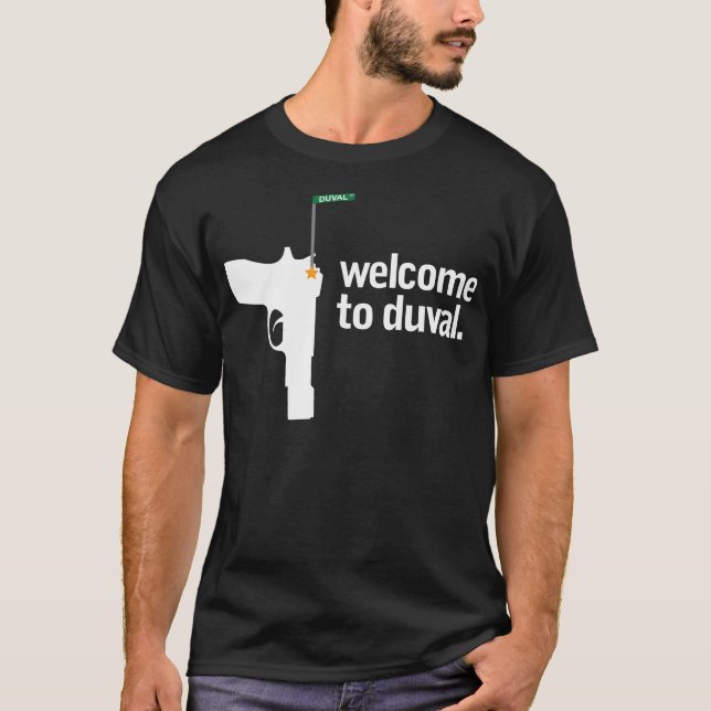 Welcome To Duval Black Tee (Front)