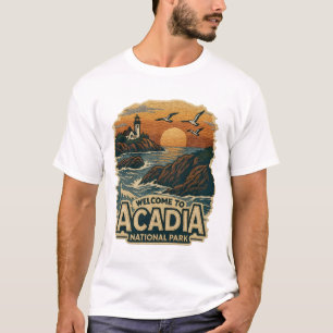 Welcome to Embroidery Acadia National USA Park T-Shirt