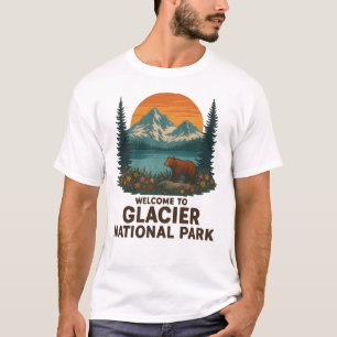 Welcome to Embroidery Glacier National USA Park T-Shirt
