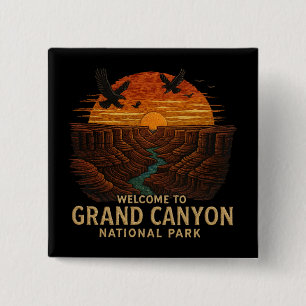 Welcome to Embroidery Grand Canyon National USA  15 Cm Square Badge