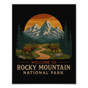 Welcome to Embroidery Rocky Mountain National USA  Photo Print