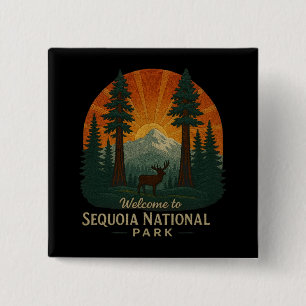 Welcome to Embroidery Sequoia National USA Park 15 Cm Square Badge