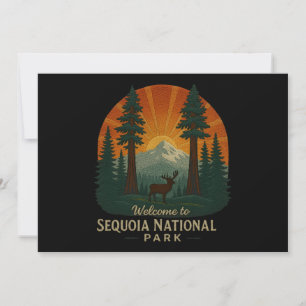 Welcome to Embroidery Sequoia National USA Park Invitation
