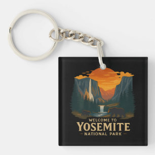Welcome to Embroidery Yosemite National USA Key Ring