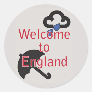 Welcome to England! Classic Round Sticker