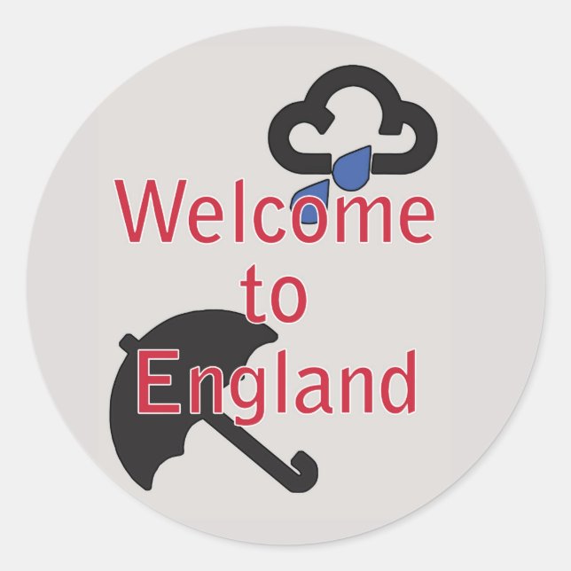 Welcome to England! Classic Round Sticker (Front)