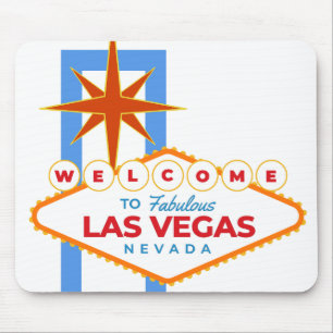 Welcome to fabulous Las Vegas 3 White Mouse Mat