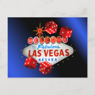 Welcome to Fabulous Las Vegas Blue Glow Postcards