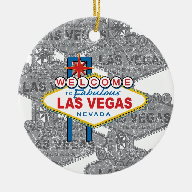 Welcome to Fabulous Las Vegas Ceramic Tree Decoration (Front)