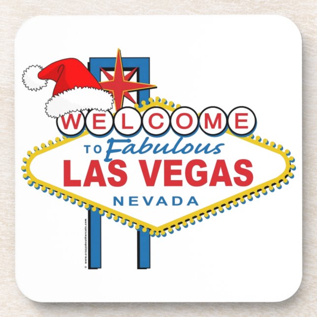 Welcome to Fabulous Las Vegas Christmas Coaster (Front)