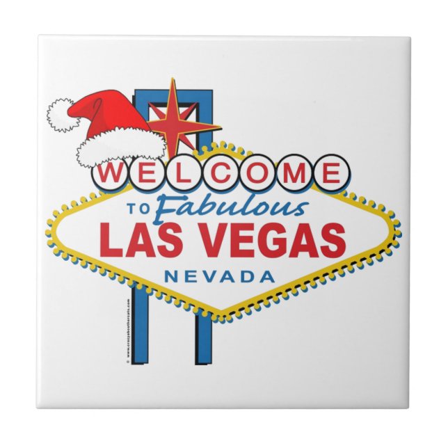 Welcome to Fabulous Las Vegas Christmas Tile (Front)