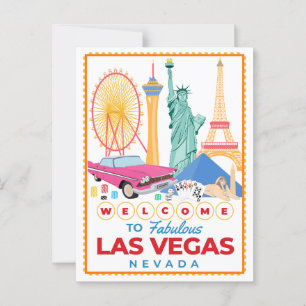 Welcome to fabulous Las Vegas City Postcard
