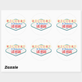 Welcome to Fabulous las vegas Classic Round Sticker