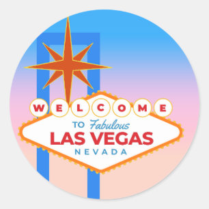 Welcome to fabulous Las Vegas Classic Round Sticker
