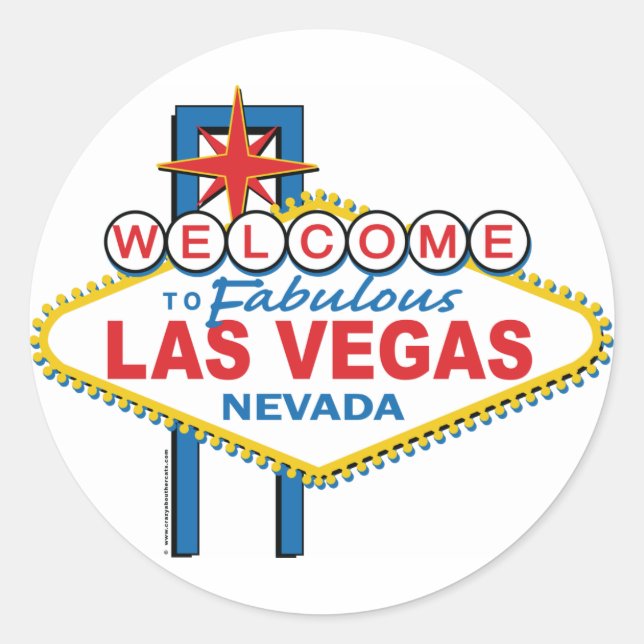 Welcome to Fabulous Las Vegas Classic Round Sticker (Front)