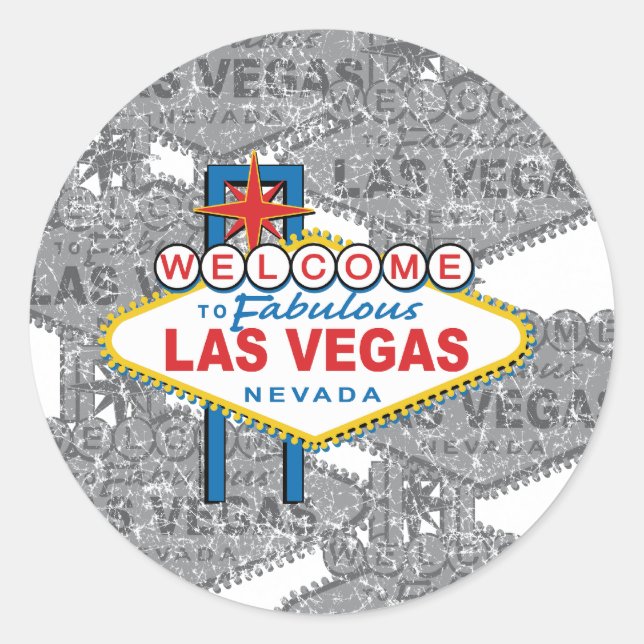 Welcome to Fabulous Las Vegas Classic Round Sticker (Front)