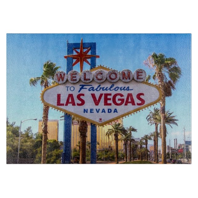 Welcome To Fabulous Las Vegas Door Mat  Cutting Board (Front)