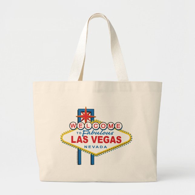 Welcome to Fabulous Las Vegas Large Tote Bag (Front)
