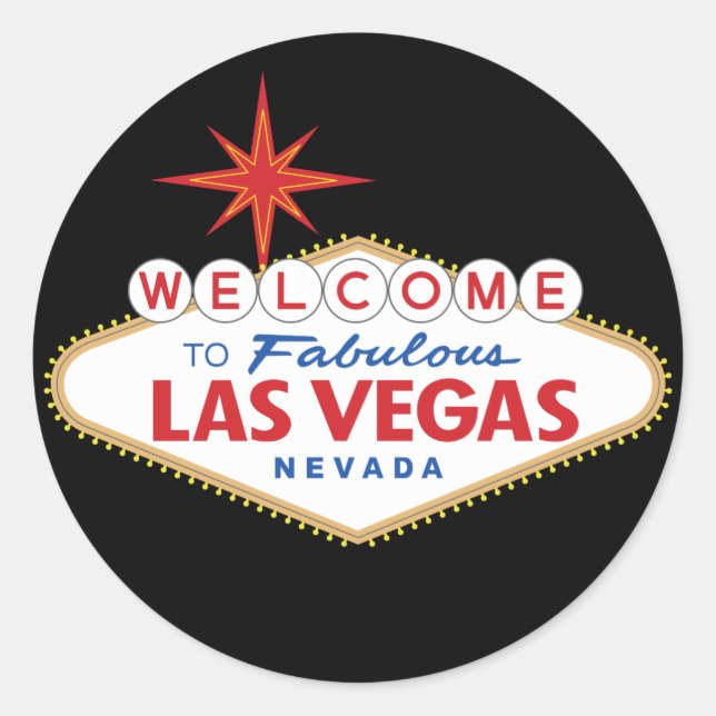 Welcome to Fabulous Las Vegas, Nevada Classic Round Sticker (Front)