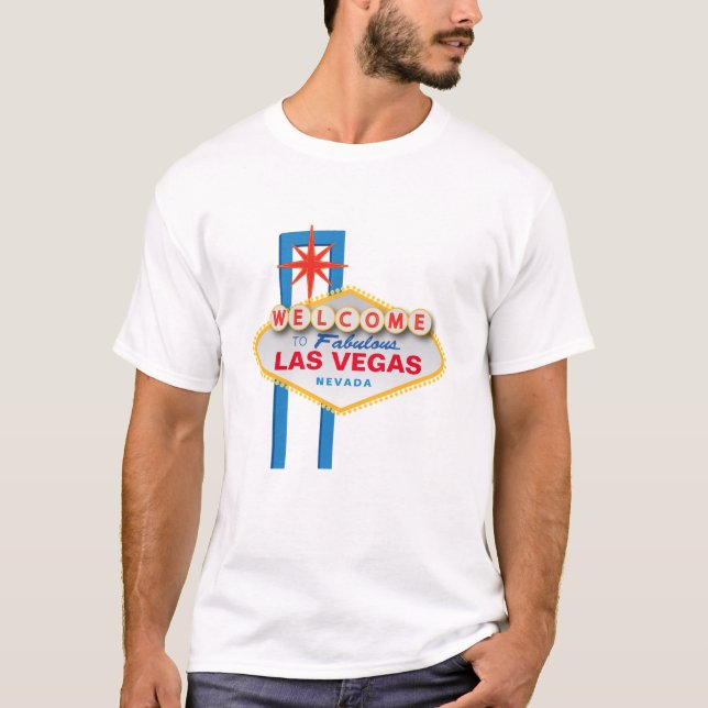 "Welcome to fabulous Las Vegas Nevada" iconic sign T-Shirt (Front)