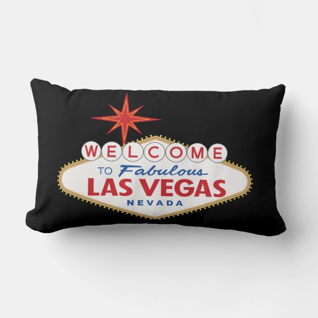 Welcome to Fabulous Las Vegas, Nevada Lumbar Cushion (Front)