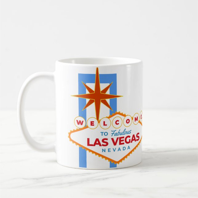 Welcome to fabulous Las Vegas Nevada white Coffee Mug (Left)