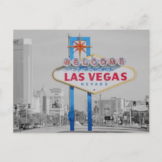Welcome to Fabulous Las Vegas Sign Postcard (Front)