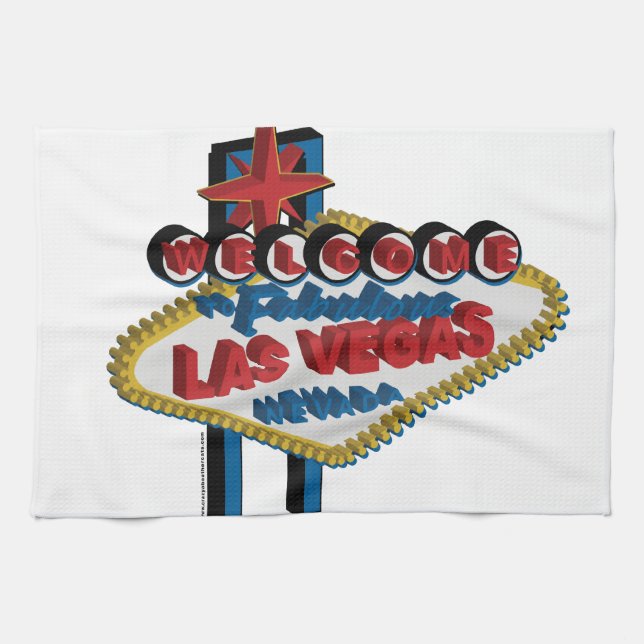 Welcome to Fabulous Las Vegas Tea Towel (Horizontal)