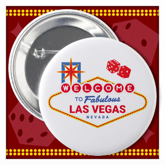 Welcome To Fabulous Las Vegas Trip Las Vegas Sign 6 Cm Round Badge