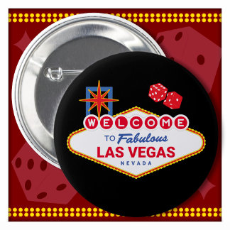 Welcome To Fabulous Las Vegas Trip Las Vegas Sign 6 Cm Round Badge