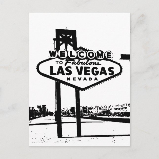Welcome to Fabulous Las Vegas  Vector Graphic Postcard (Front)