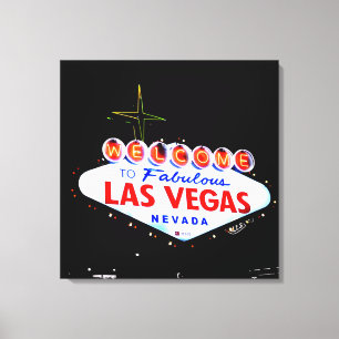 Welcome to Fabuous Las Vegas Nevada Sin City Canvas Print