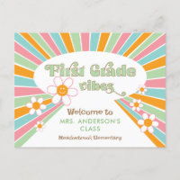 Welcome to First Grade 70s Retro Teacher's