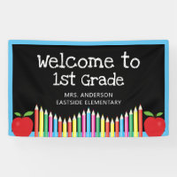 Welcome To First Grade Apple Coloured Pencils