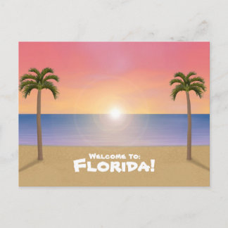 Welcome to Florida: Beach Scene Postcard