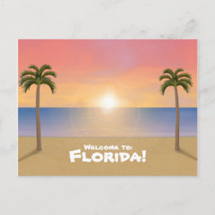 Welcome to Florida: Beach Scene Postcard