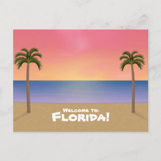 Welcome to Florida: Beach Scene Postcard