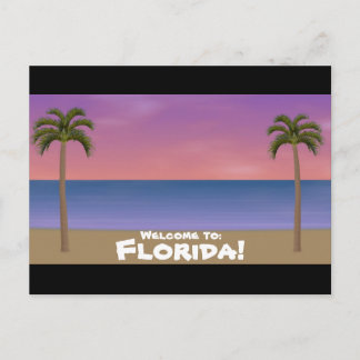 Welcome to Florida: Beach Scene Postcard