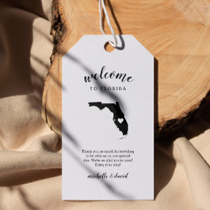 Welcome to Florida Calligraphy Wedding Gift Tags