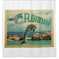 Welcome To Florida Dolphin Vintage Travel