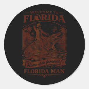 Welcome to Florida Everglades National Park Travel Classic Round Sticker